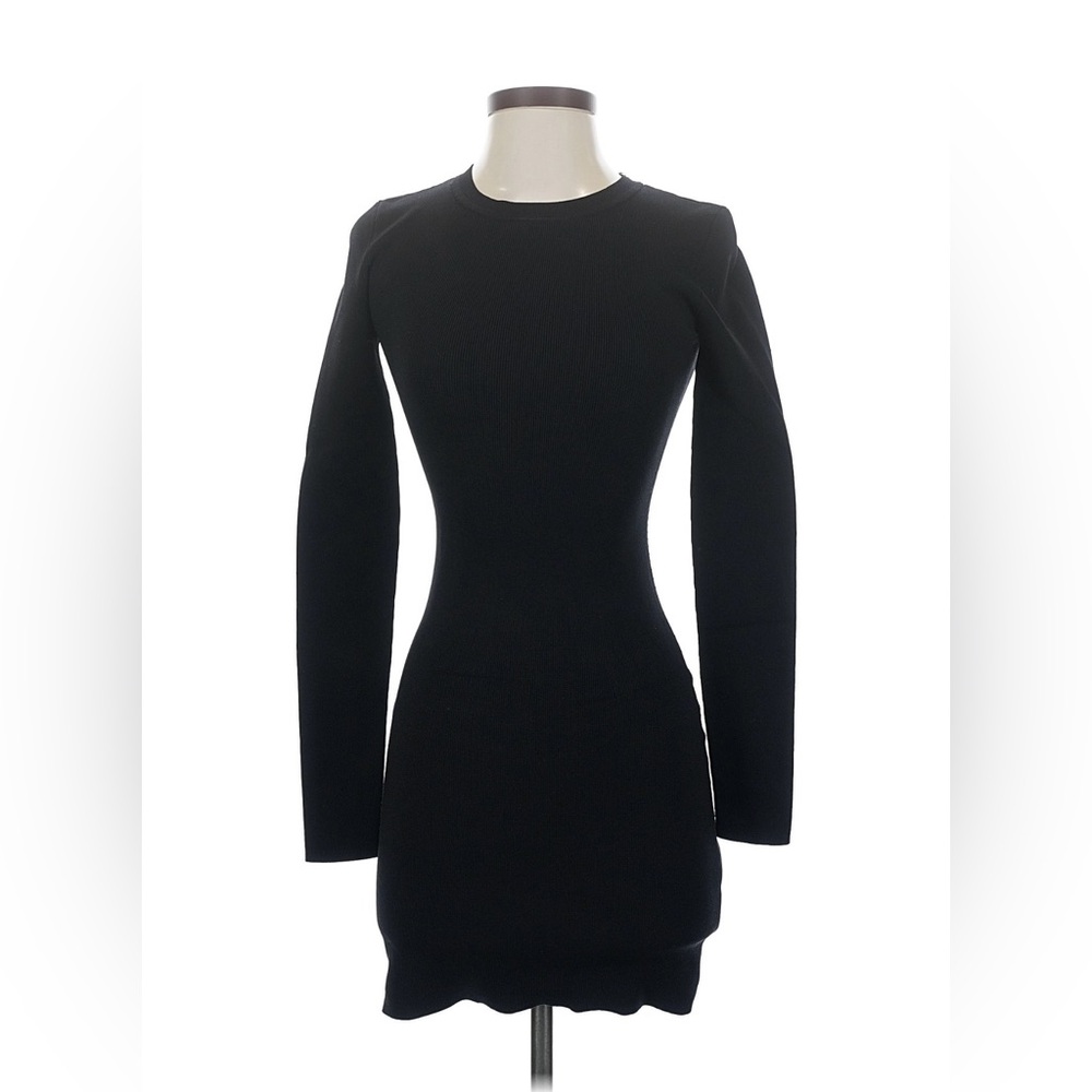 Babaton Elegant Black Long Sleeve Dress-Aritzia
